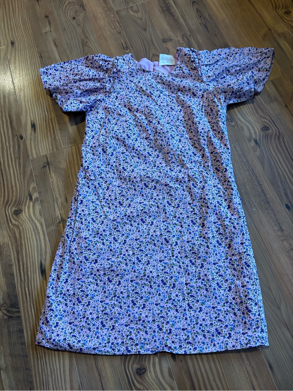 Floral Short Sleeve Shift Dress - Pink